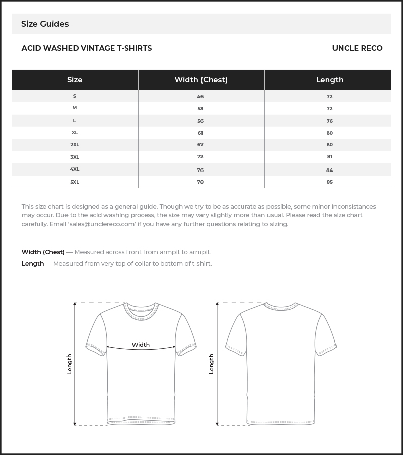 Size Chart CM
